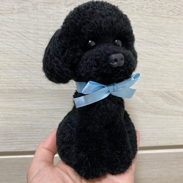 動物ぽんぽん　トイプードル　ブラック ハンドメイドのハンドメイド その他(その他)の商品写真