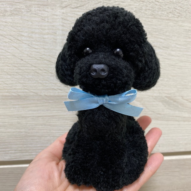 動物ぽんぽん　トイプードル　ブラック ハンドメイドのハンドメイド その他(その他)の商品写真