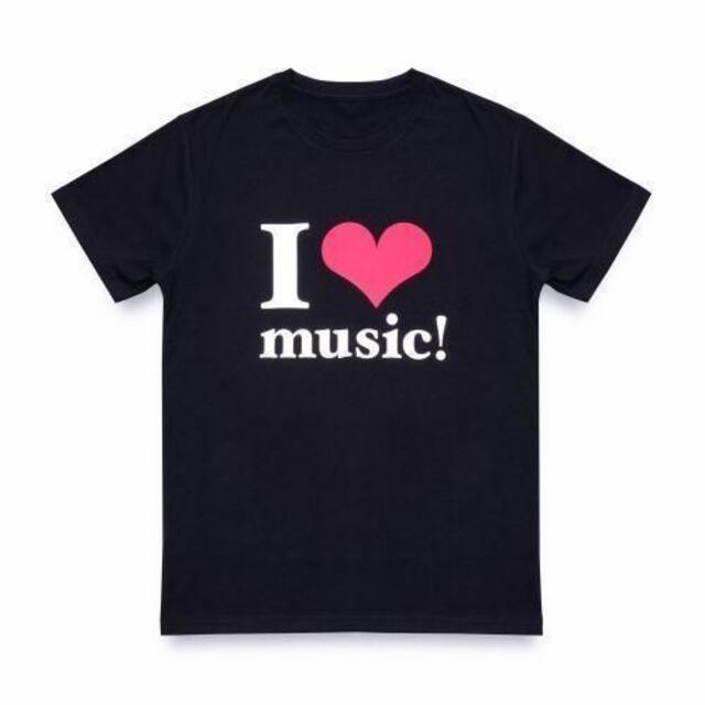 I ハート（LOVE）music!Tシャツ BLACK Mサイズ 安室奈美　レア