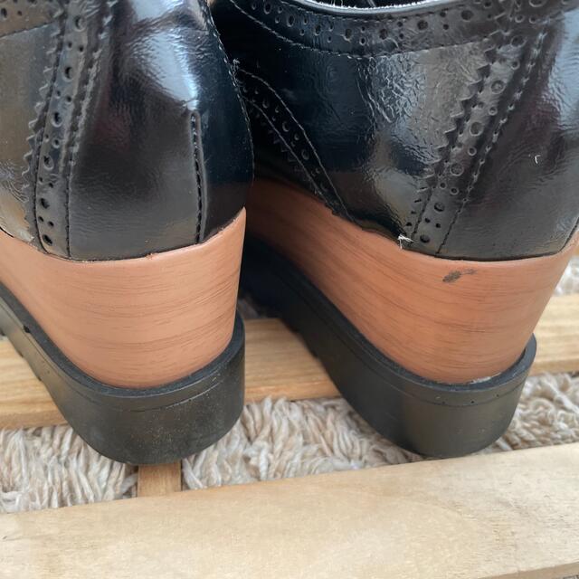 オックスフォード（厚底）ブラック レディースの靴/シューズ(ローファー/革靴)の商品写真