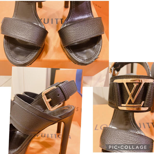 LOUIS VUITTON(ルイヴィトン)のルイヴィトン　ホライズン・ラインサンダル　ブラック レディースの靴/シューズ(サンダル)の商品写真