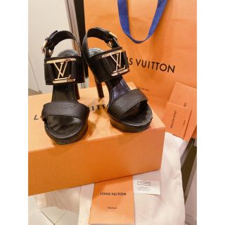 LOUIS VUITTON  ホライズンライン レザー サンダル ブラック