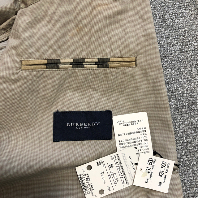 BURBERRY(バーバリー)の新品バーバーリー春夏用コットンテーラードジャケットサイズ40 メンズのジャケット/アウター(テーラードジャケット)の商品写真