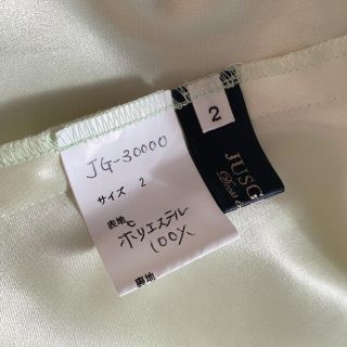 【新品】JUSGLITTY リーフ刺繍ロングフレアスカート アップルグリーン