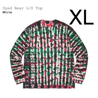 シュプリーム(Supreme)の希少 XLサイズ Supreme dyed bear L/S top ホワイト(Tシャツ/カットソー(七分/長袖))