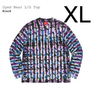 シュプリーム(Supreme)の希少 XLサイズ Supreme dyed bear L/S top ブラック(Tシャツ/カットソー(七分/長袖))