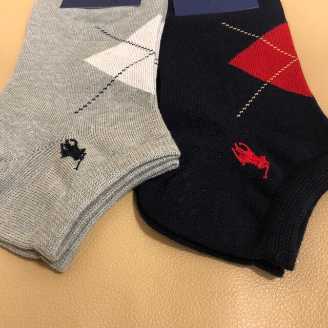 POLO RALPH LAUREN(ポロラルフローレン)の新品　レディース  ポロラルフローレン　アーガイル柄綿ソックス3足組 レディースのレッグウェア(ソックス)の商品写真