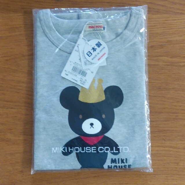 mikihouse(ミキハウス)のお値下げ！新品☆ミキハウス半袖Tシャツ　サイズ140 グレー キッズ/ベビー/マタニティのキッズ服男の子用(90cm~)(Tシャツ/カットソー)の商品写真