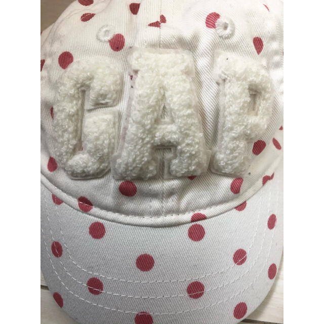 GAP(ギャップ)のbabyGAP ベビー 帽子 キャップ 46〜48cm 白 ピンク ドット キッズ/ベビー/マタニティのこども用ファッション小物(帽子)の商品写真