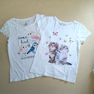 エイチアンドエム(H&M)の女の子Tシャツ2枚セット135-140(Tシャツ/カットソー)