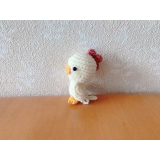 てのひらにわとり　あみぐるみ　ハンドメイド(あみぐるみ)