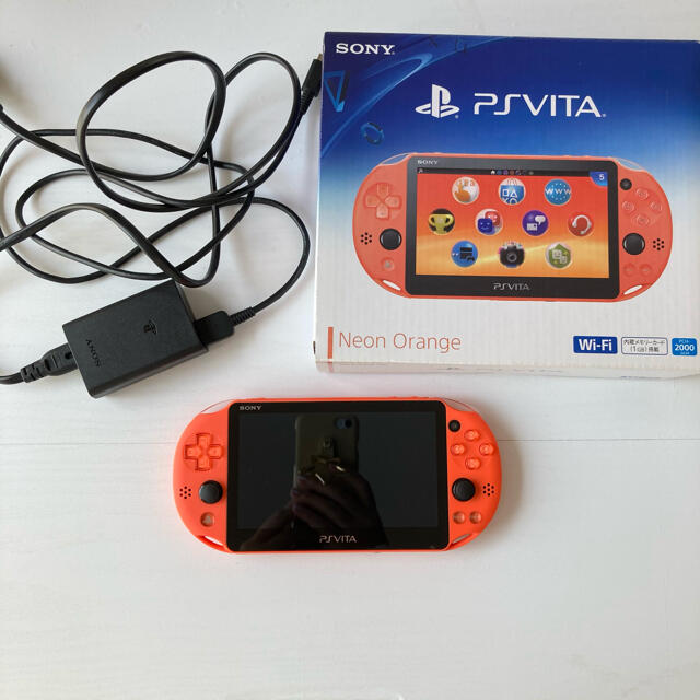 PS vita 本体&充電器　ネオンオレンジゲームソフト/ゲーム機本体