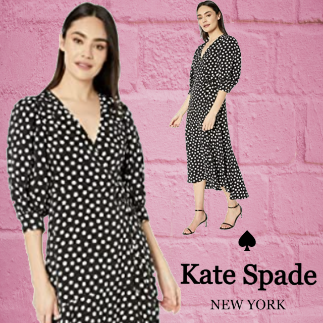 ★SALE☆【kate spade】クラウドドットラップドレスワンピース | フリマアプリ ラクマ