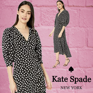 ケイトスペードニューヨーク(kate spade new york)の★SALE☆【kate spade】クラウドドットラップドレスワンピース(ロングワンピース/マキシワンピース)