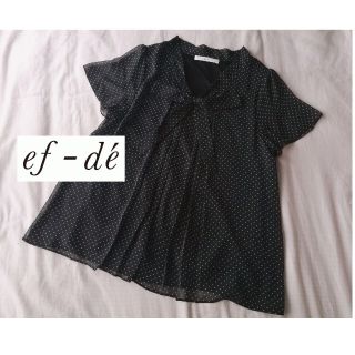 エフデ(ef-de)の新品♡ef-de♡ブラウス　リボン　ドット　シフォン(シャツ/ブラウス(半袖/袖なし))