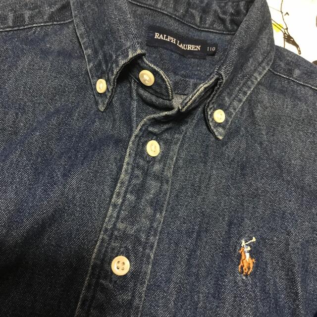 Ralph Lauren(ラルフローレン)のラルフローレン デニムシャツ 110☆ラルフ 子供服 デニム ブラウス 男女兼用 キッズ/ベビー/マタニティのキッズ服男の子用(90cm~)(ブラウス)の商品写真