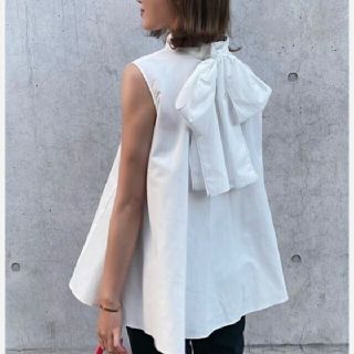 sheller シェリエ 2wayステッチボウタイブラウス-