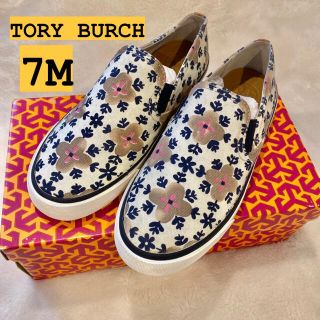 トリーバーチ(Tory Burch)のトリーバーチ 7M スリッポン スニーカー キャンパス tory burch(スリッポン/モカシン)