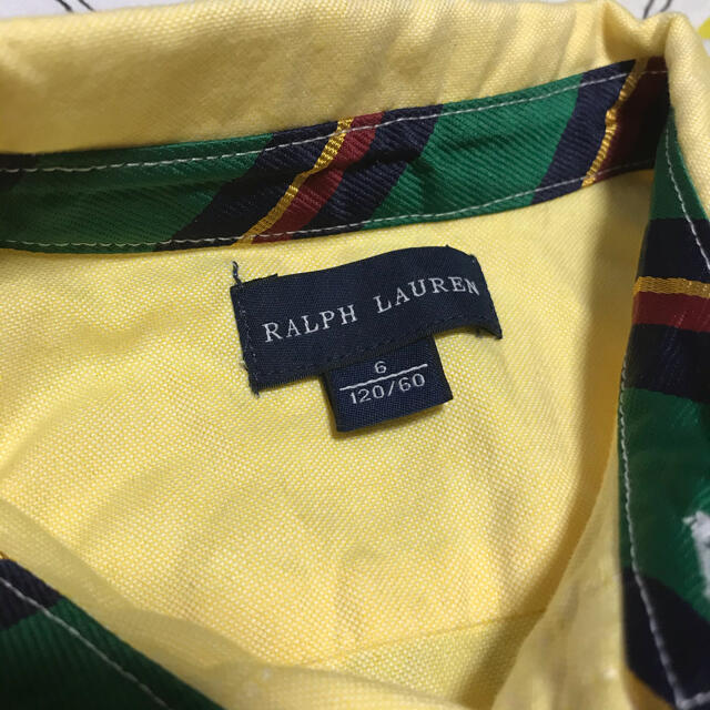 Ralph Lauren(ラルフローレン)のラルフローレン 長袖シャツ イエロー 120☆ラルフ ブラウス 子供服 キッズ/ベビー/マタニティのキッズ服男の子用(90cm~)(ブラウス)の商品写真