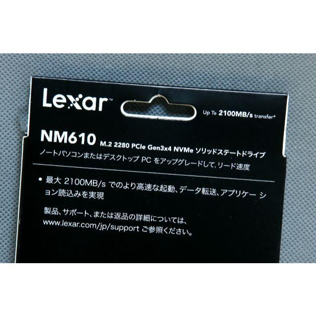 Lexar M.2 SSD 500GB LNM610-500RBJP 新品！ 2