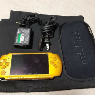 ソニー(SONY)のPSP-3000 PSP本体 プレイステーションポータブル yellow(携帯用ゲーム機本体)