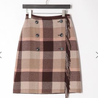 バーバリーブルーレーベル(BURBERRY BLUE LABEL)のBLUE LABEL クレストブリッジ チェックブランケット スカート(ひざ丈スカート)