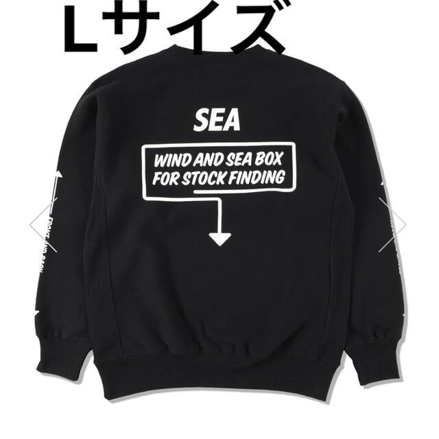 SEA(シー)のWDS ARCVBX CREW NECK﻿ / BLACK (ARCVBX-22 メンズのトップス(スウェット)の商品写真