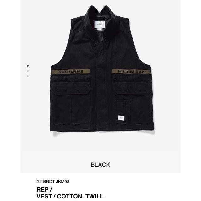 BLACK M 21SS WTAPS REP / VEST / COTTON.トップス