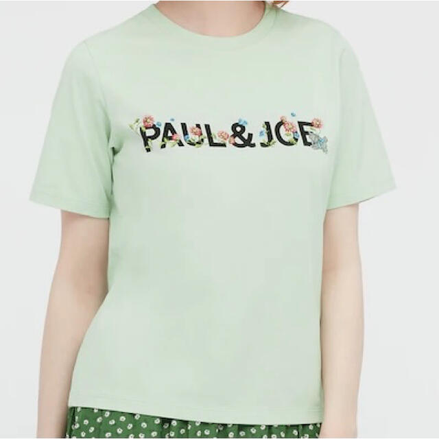 PAUL & JOE(ポールアンドジョー)のユニクロ×Paul&JOE  Tシャツ ミントLサイズ レディースのトップス(Tシャツ(半袖/袖なし))の商品写真