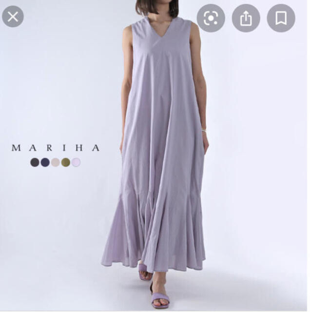 レディース専用　マリハ　MARIHA 夏の月影のドレス ペールラベンダー　36 新品タグ付