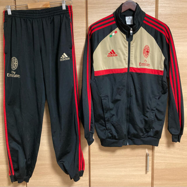 adidas(アディダス)のadidas アディダス ACミラン ジャージ 上下 サイズO スポーツ/アウトドアのサッカー/フットサル(ウェア)の商品写真