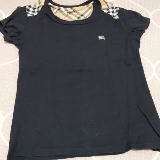 バーバリーブルーレーベル(BURBERRY BLUE LABEL)のBURBERRY　Tシャツ　ブラック　黒(Tシャツ(半袖/袖なし))