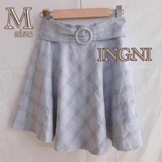 イング(INGNI)のINGNI♡アイスブルーチェックミニスカート(ミニスカート)