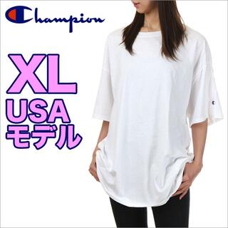 チャンピオン(Champion)の【新品】チャンピオン Tシャツ XL 白 レディース 無地 大きいサイズ(Tシャツ(半袖/袖なし))