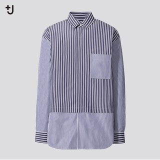 ユニクロ(UNIQLO)の【UNIQLO +J】スーピマコットン オーバーサイズシャツ （長袖・ストライプ(シャツ)
