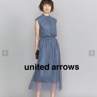 ビューティアンドユースユナイテッドアローズ(BEAUTY&YOUTH UNITED ARROWS)のレースハイネックノースリーブドレス(ロングワンピース/マキシワンピース)