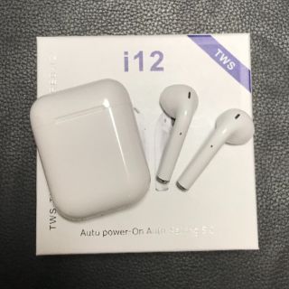 アイフォーン(iPhone)のワイヤレスイヤホン iPhone イヤホン Bluetooth i12(ヘッドフォン/イヤフォン)