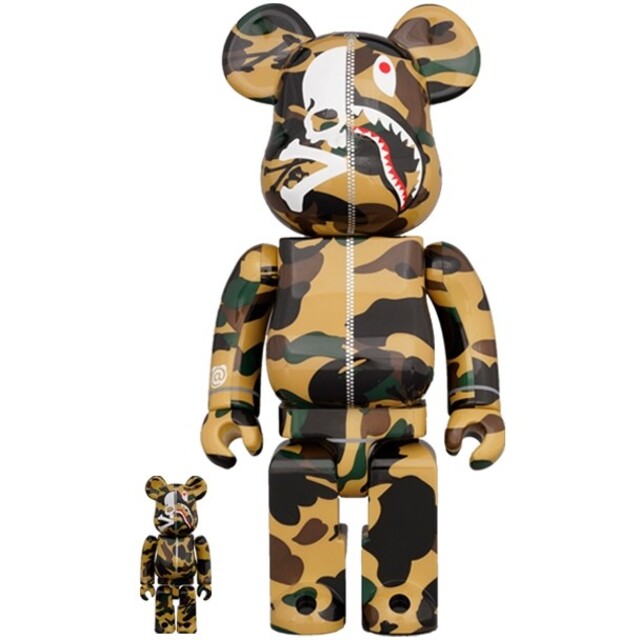 MEDICOM TOY(メディコムトイ)のMASTERMIND VS BAPE BE@RBRICK (YELLOW) エンタメ/ホビーのフィギュア(その他)の商品写真