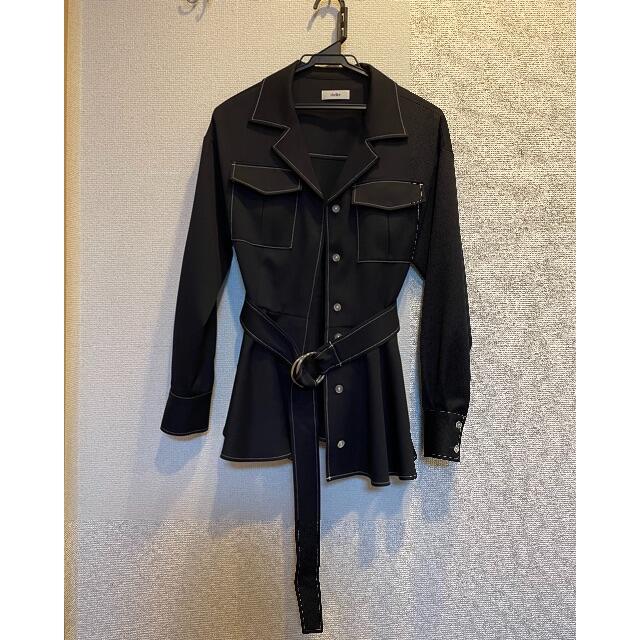 eimy istoire - sheller 2wayウールステッチペプラムトップス