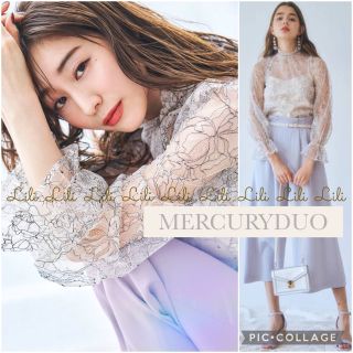 マーキュリーデュオ(MERCURYDUO)のMERCURYDUO 春物インナーキャミ付レースブラウス　マーキュリーデュオ(シャツ/ブラウス(長袖/七分))