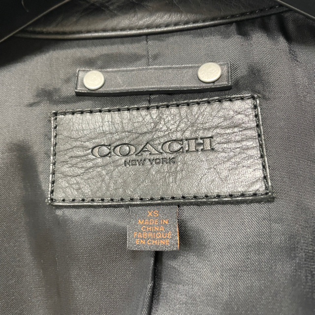 COACH(コーチ)の【超美品】COACH シングルレザージャケット　XS メンズのジャケット/アウター(レザージャケット)の商品写真