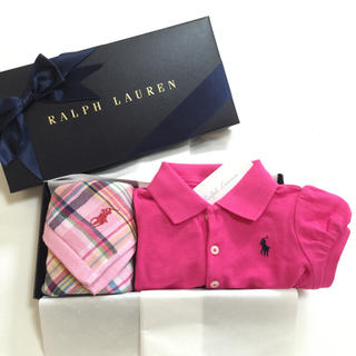 ラルフローレン(Ralph Lauren)のギフトBOX♡SALE♡新品✨パフスリーブ ポロシャツ × ガーゼハンドタオル(Ｔシャツ)