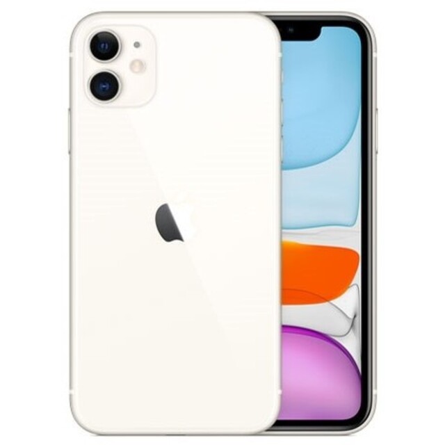 Apple　iPhone11ホワイト　128GB　SIMフリー新品 スマホ/家電/カメラのスマートフォン/携帯電話(スマートフォン本体)の商品写真