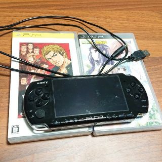 プレイステーションポータブル(PlayStation Portable)のPSP-3000(4GB)本体と喧嘩番長5､白衣性恋愛症候群(携帯用ゲーム機本体)