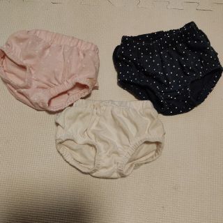 プチバトー(PETIT BATEAU)の　最終値下げ　女のコベビー　ブルマ　ボトムス3枚セット(ロンパース)