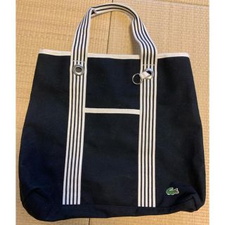 ラコステ(LACOSTE)の【ラコステ】キャンバス地トートバッグ　黒(トートバッグ)