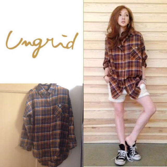 シャツ Ungrid チェックシャツの通販 by ♡♡♡｜アングリッドなら