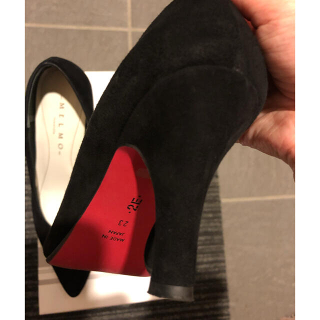 MELMO(メルモ)のメルモブラックポインテッドパンプス23cm美品 レディースの靴/シューズ(ハイヒール/パンプス)の商品写真