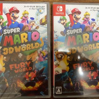 ニンテンドースイッチ(Nintendo Switch)の【2本セット】新品未開封　スーパーマリオ　3Dワールド　＋　フューリーワールド(家庭用ゲームソフト)