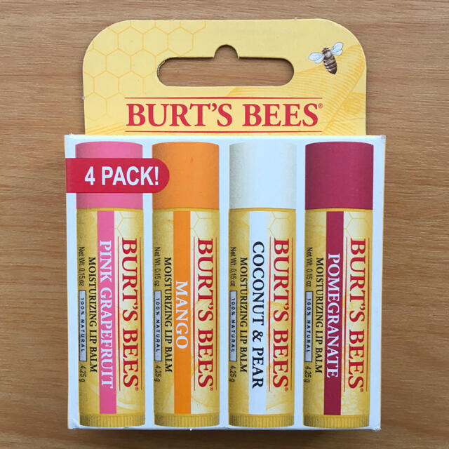 BURT'S BEES(バーツビーズ)の バーツビーズ リップ 4本 新品未開封 コスメ/美容のスキンケア/基礎化粧品(リップケア/リップクリーム)の商品写真